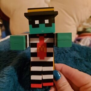 Striped Figure with Red Tie